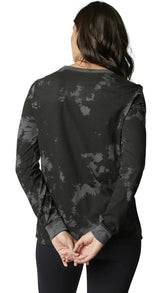 Fox DETONATE Long Sleeve TEE Black BACK FACING MODEL