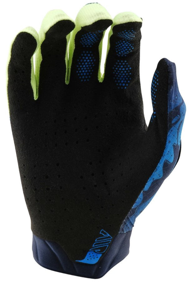 Troy Lee Designs AIR GLOVES DRIP GLO YELLOW / DARK NAVY