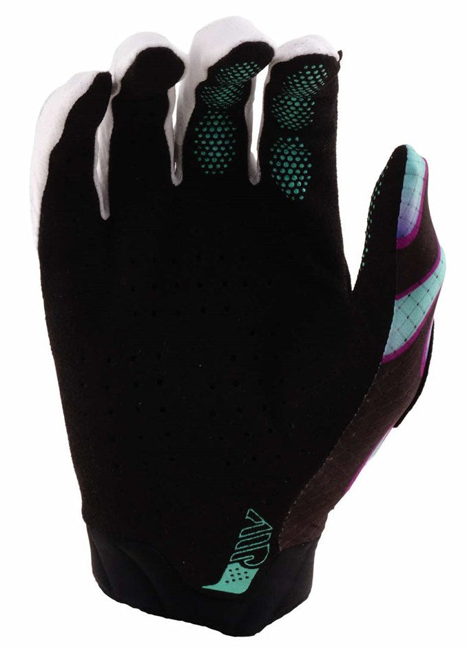 Troy Lee Designs Air Glove Overspray Black/Real Teal