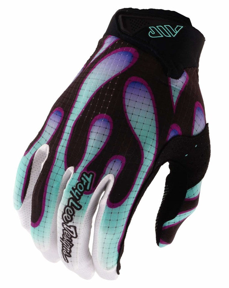 Troy Lee Designs Youth Air Glove Overspray Black/Real Teal