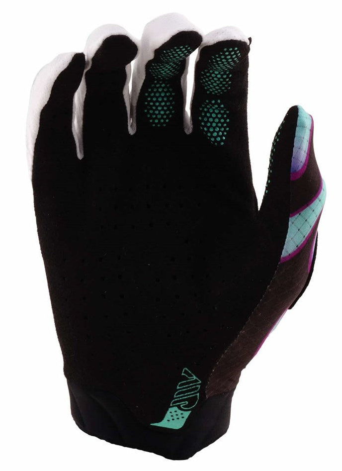 Troy Lee Designs Youth Air Glove Overspray Black/Real Teal