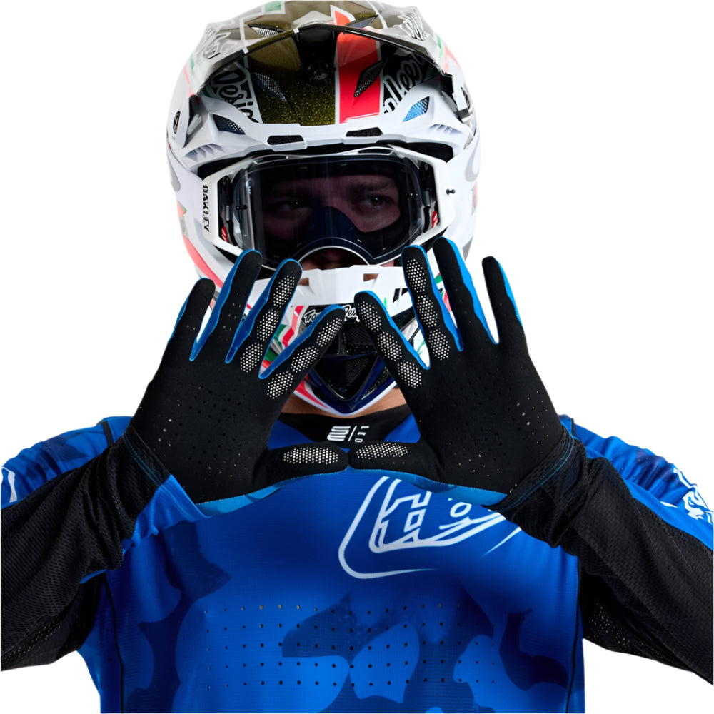 Troy Lee Designs YOUTH AIR GLOVE BLOTTED BRIGHT BLUE
