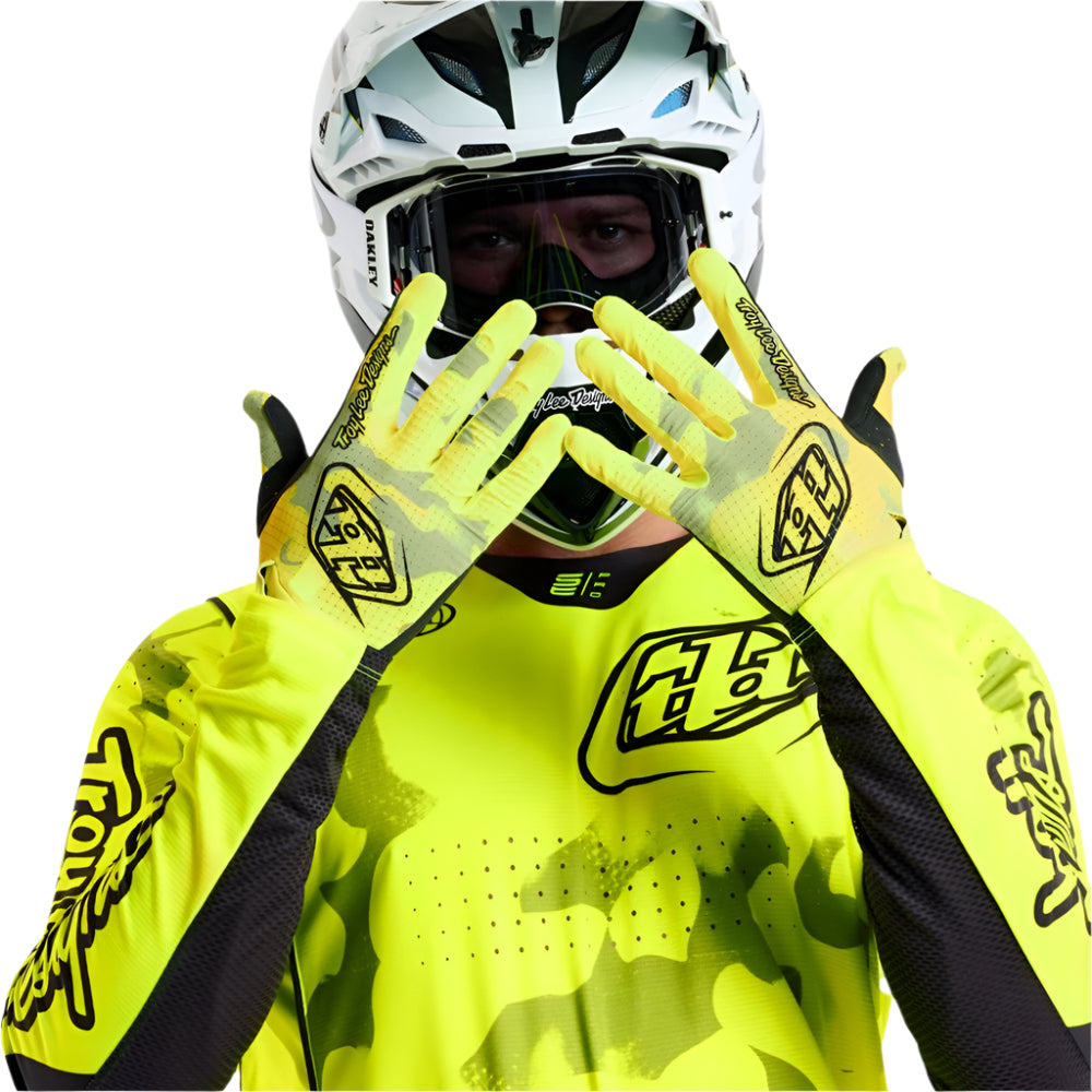 Troy Lee Designs YOUTH AIR GLOVE BLOTTED FLO YELLOW