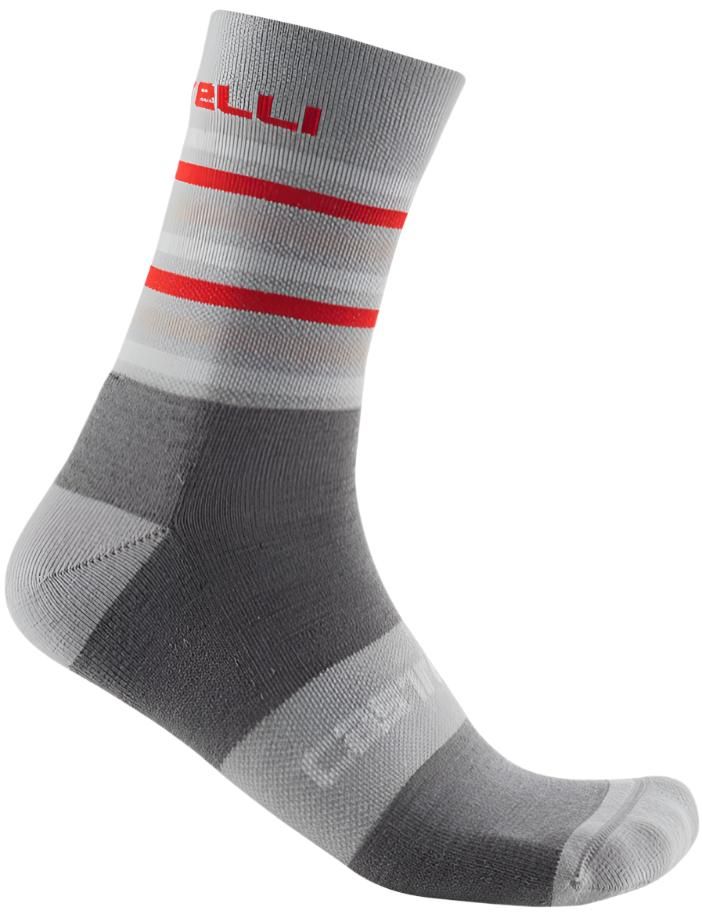 CASTELLI GREGGE SOCKS TRAVERTINE GRAY/NICKEL GRAY