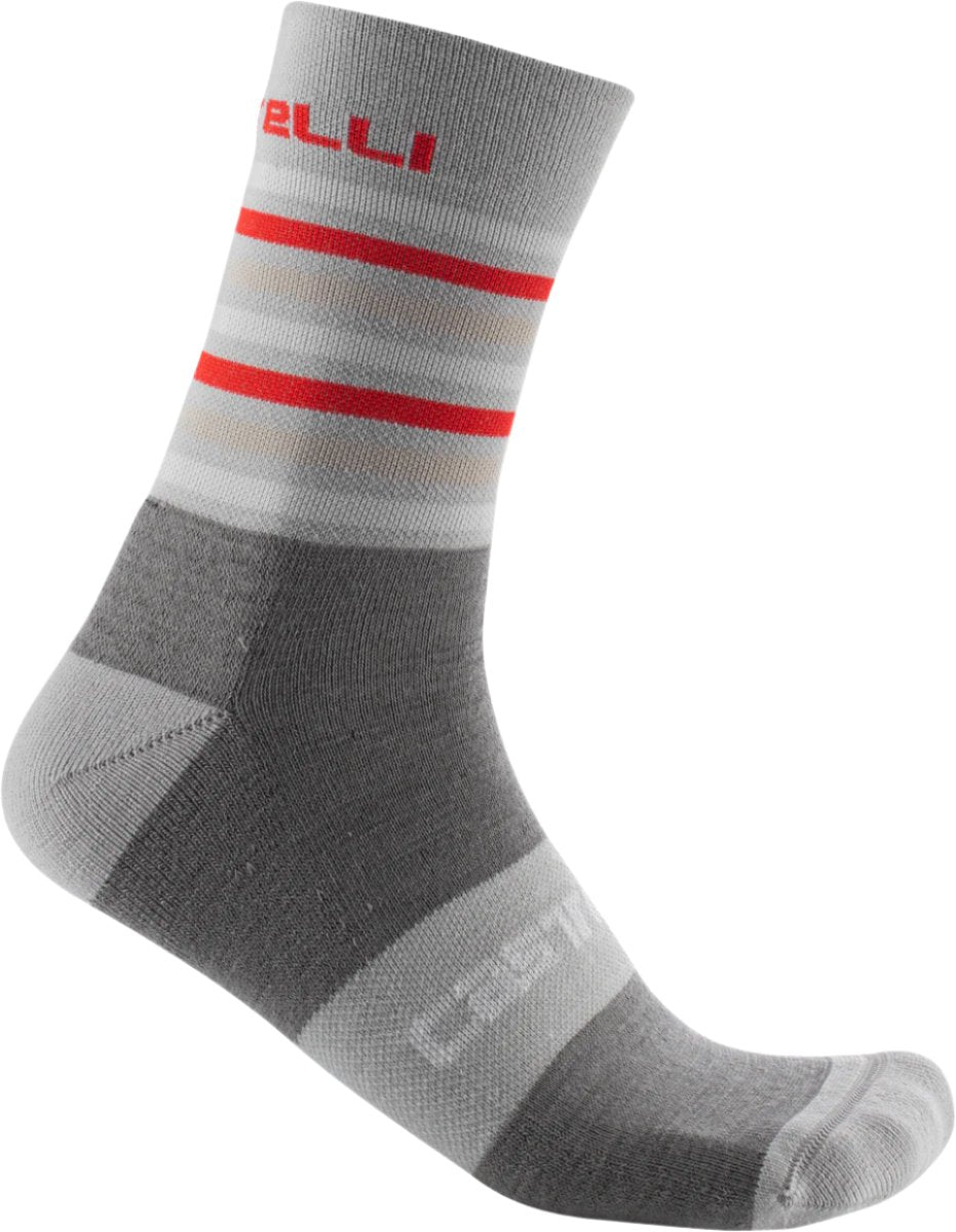 CASTELLI GREGGE SOCKS TRAVERTINE GRAY/NICKEL GRAY 