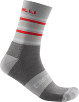 CASTELLI GREGGE SOCKS TRAVERTINE GRAY/NICKEL GRAY 