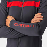 Castelli Puro 3 Jersey Dark Grey/Red Reflex