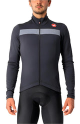 CASTELLI PURO 3 JERSEY FULL ZIP LIGHT BLACK/SILVER REFLEX