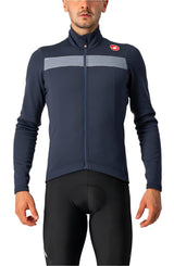 CASTELLI PURO 3 JERSEY FULL ZIP LIGHT BLACK/SILVER REFLEX