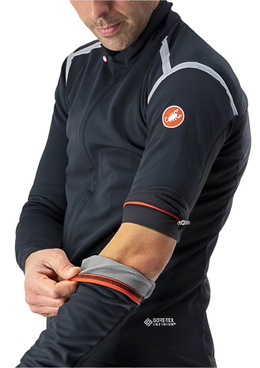 CASTELLI PERFETTO ROS CONVERTIBLE JACKET LIGHT BLACK/SILVER REFLEX 