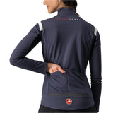 CASTELLI PERFETTO ROS WOMENS LONG SLEEVE DARK STEEL BLUE/SOFT PINK BACK POCKET