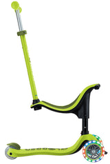 Globber GO UP SPORTY Lights Scooter - Lime Green/Khaki