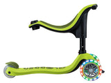 Globber GO UP SPORTY Lights Scooter - Lime Green/Khaki