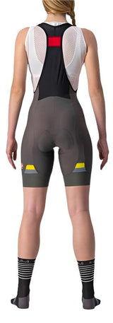 CASTELLI PRIMA WOMENS BIB SHORT FOREST GREY/SULPHUR BACK