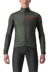 CASTELLI SQUADRA STRETCH JACKET MILITARY GREEN/DARK GRAY FRONT