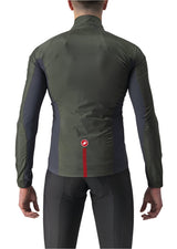 CASTELLI SQUADRA STRETCH JACKET MILITARY GREEN/DARK GRAY BACK