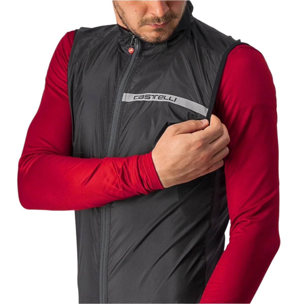 CASTELLI SQUADRA STRETCH VEST LIGHT BLACK/DARK GREY 