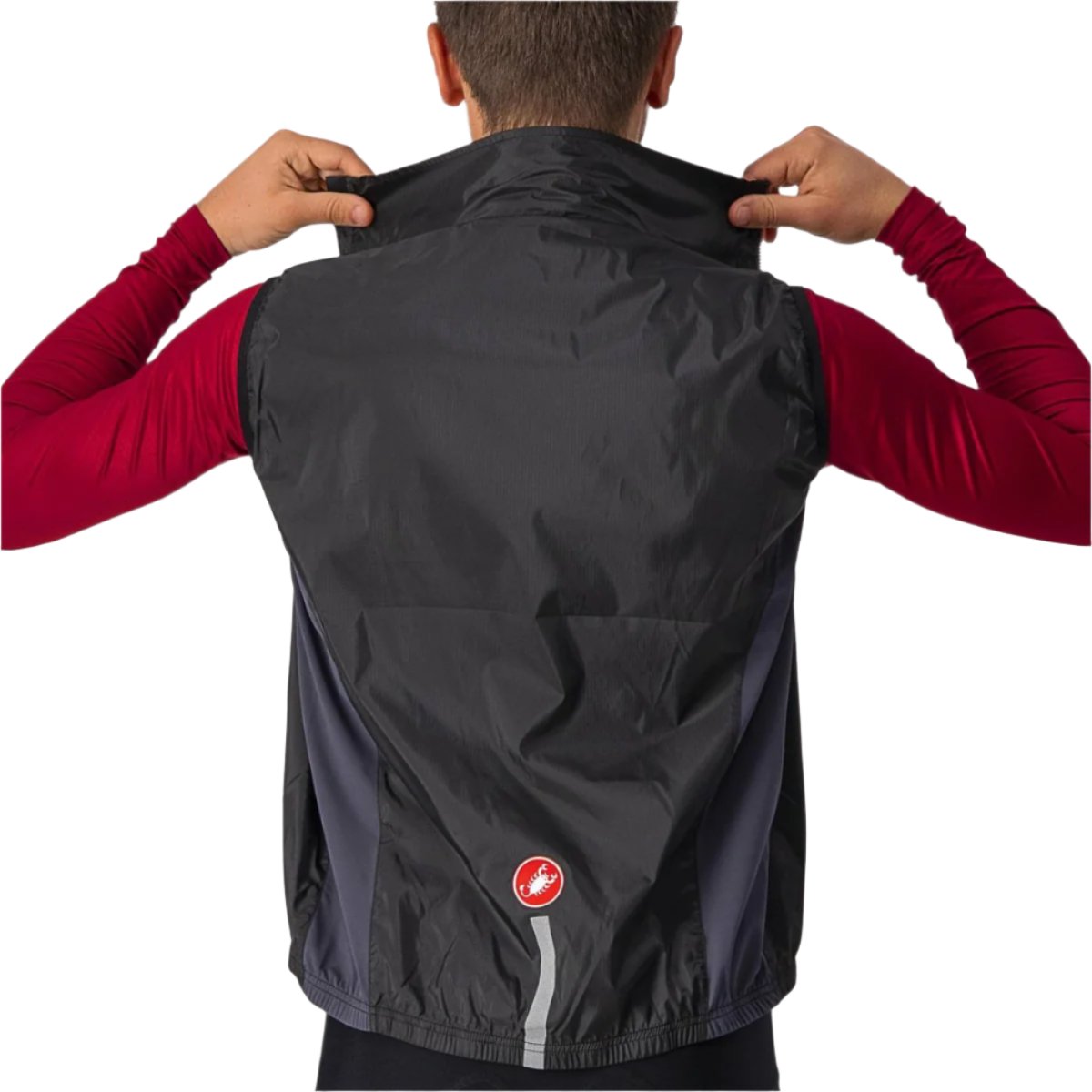 CASTELLI SQUADRA STRETCH VEST LIGHT BLACK/DARK GREY BACK
