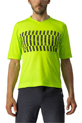 CASTELLI TRAIL TECH TEE ELECTRIC LIME/DARK LIME FRONT