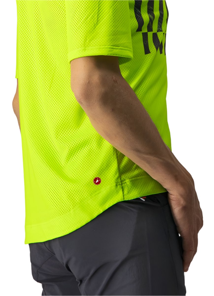 CASTELLI TRAIL TECH TEE ELECTRIC LIME/DARK LIME SIDE 