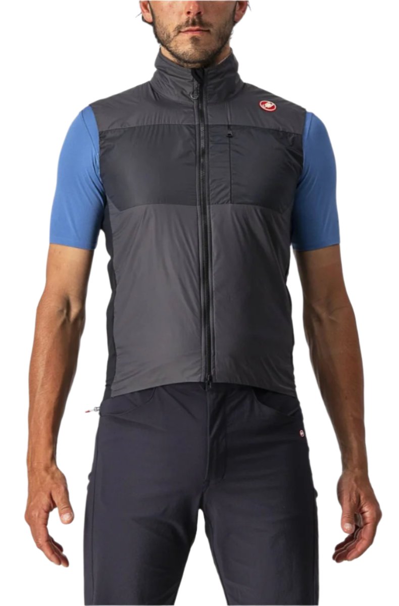 CASTELLI UNLIMITED PUFFY VEST DARK GREY/BLACK-SILVER GREY FRONT