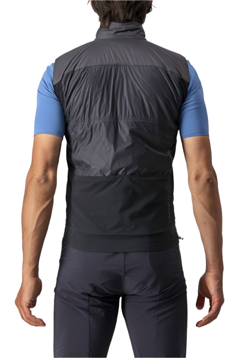 CASTELLI UNLIMITED PUFFY VEST DARK GREY/BLACK-SILVER GREY BACK