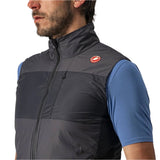 CASTELLI UNLIMITED PUFFY VEST DARK GREY/BLACK-SILVER GREY SIDE FRONT