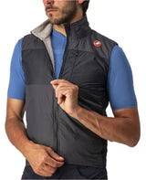 CASTELLI UNLIMITED PUFFY VEST DARK GREY/BLACK-SILVER GREY FRONT ZIPPER