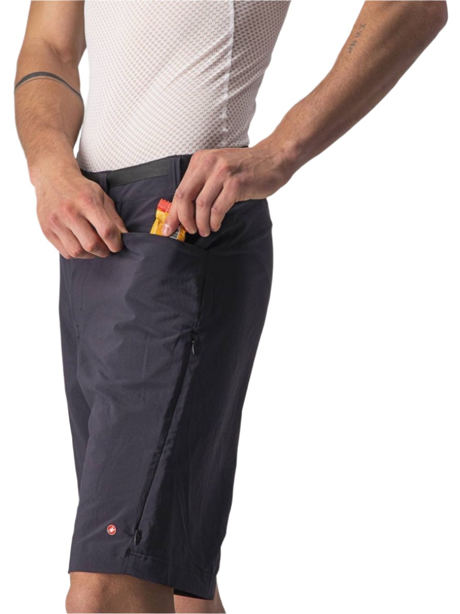 CASTELLI UNLIMITED TRAIL BAGGY SHORT BLACK POCKET