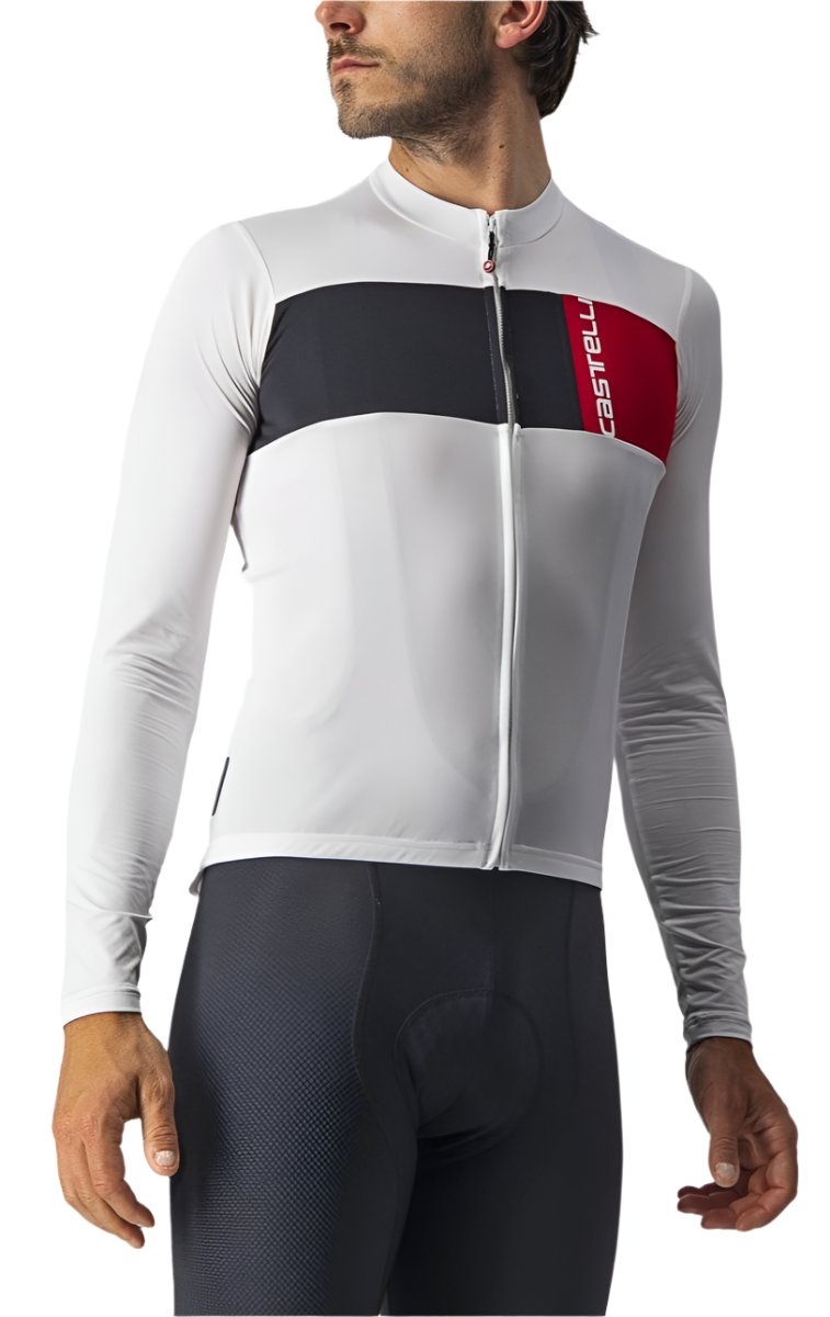 CASTELLI PROLOGO 7 LONG SLEEVE JERSEY IVORY/LIGHT BLACK-RED 