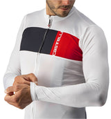 CASTELLI PROLOGO 7 LONG SLEEVE JERSEY IVORY/LIGHT BLACK-RED 