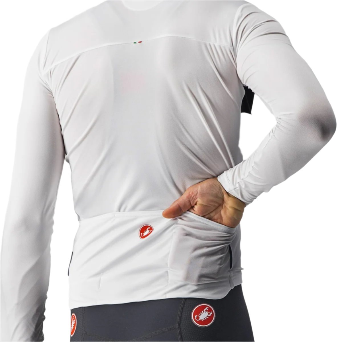 CASTELLI PROLOGO 7 LONG SLEEVE JERSEY IVORY/LIGHT BLACK-RED 