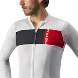 CASTELLI PROLOGO 7 LONG SLEEVE JERSEY IVORY/LIGHT BLACK-RED