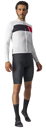 CASTELLI PROLOGO 7 LONG SLEEVE JERSEY IVORY/LIGHT BLACK-RED