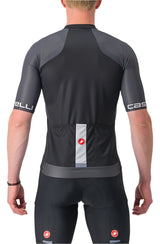 CASTELLI ENTRATA JERSEY LIGHT BLACK/DARK GRAY-IVORY BACK