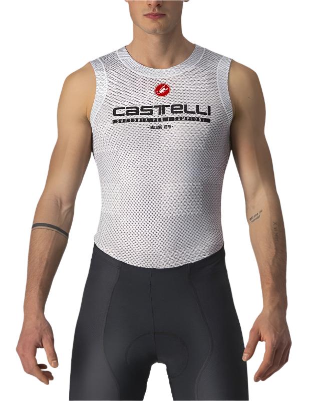 CASTELLI PRO MESH BL SLEEVELESS SILVER GREY FRONT