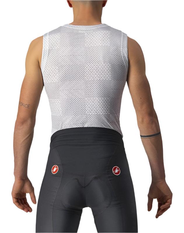 CASTELLI PRO MESH BL SLEEVELESS SILVER GREY BACK