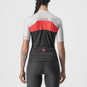 CASTELLI AERO PRO JERSEY LIGHT BLACK/BRILLIANT PINK-SILVER