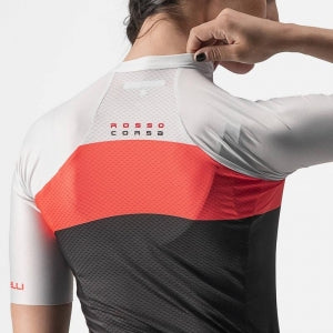 CASTELLI AERO PRO JERSEY LIGHT BLACK/BRILLIANT PINK-SILVER