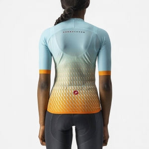 CASTELLI CLIMBER'S JERSEY SKY LIGHT/LIGHT ACQUA-POP ORANGE