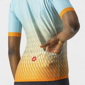 CASTELLI CLIMBER'S JERSEY SKY LIGHT/LIGHT ACQUA-POP ORANGE