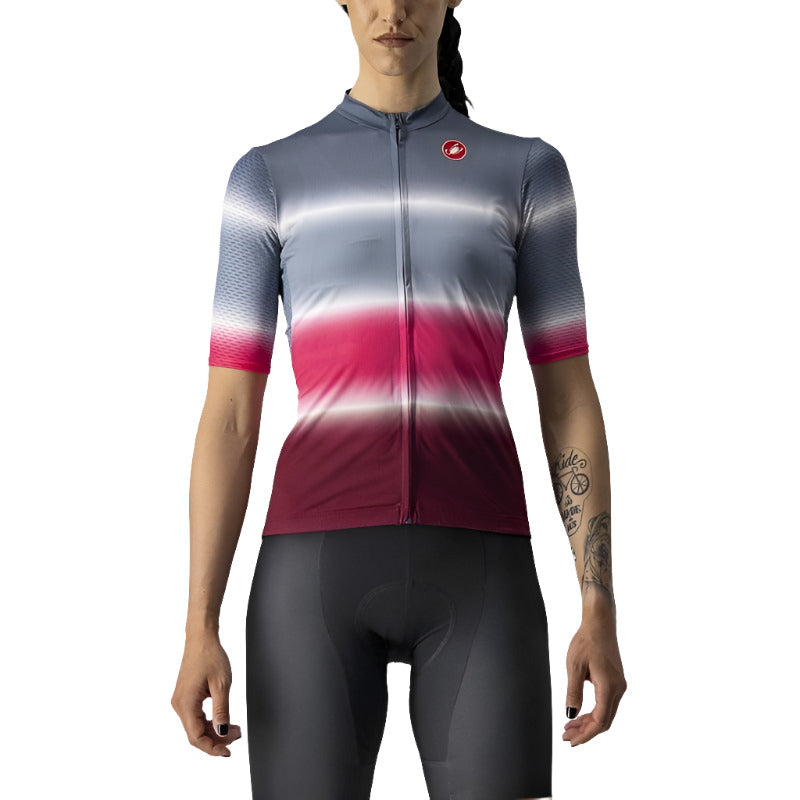 CASTELLI DOLCE JERSEY LIGHT STEEL BLUE/BORDEAUX