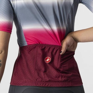 CASTELLI DOLCE JERSEY LIGHT STEEL BLUE/BORDEAUX