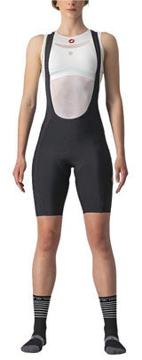 CASTELLI UNLIMITED WOMENS BIBSHORT BLACK FRONT