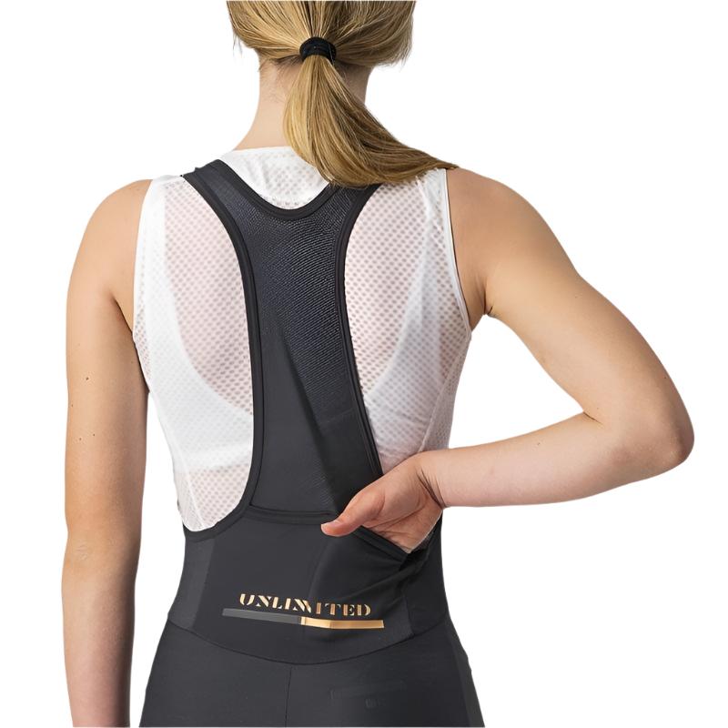 CASTELLI UNLIMITED WOMENS BIBSHORT BLACK BACK