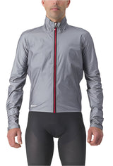 CASTELLI TEMPESTA LITE JACKET SILVER FRONT