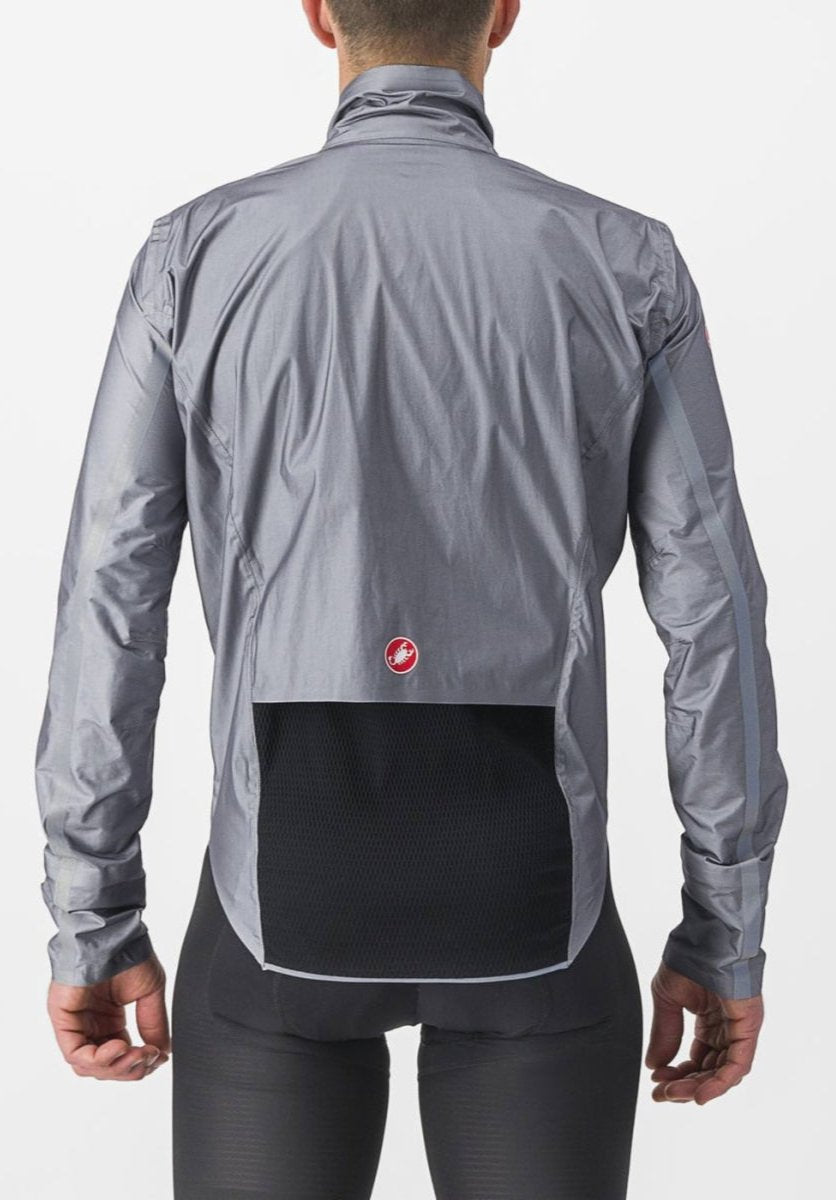CASTELLI TEMPESTA LITE JACKET SILVER BACK