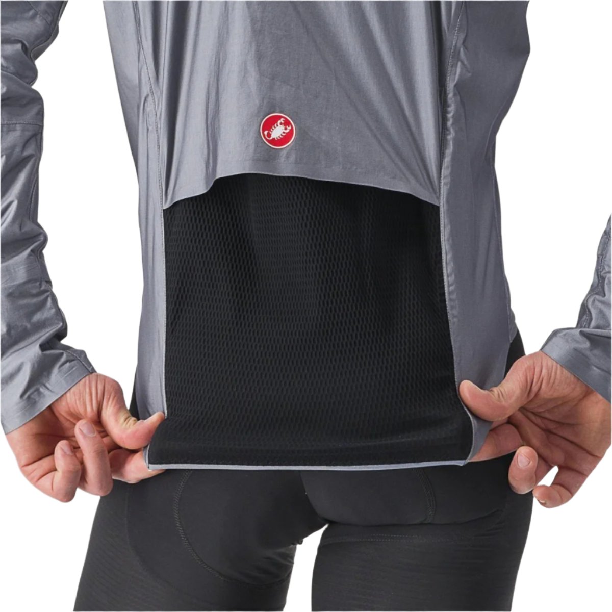 CASTELLI TEMPESTA LITE JACKET SILVER BACK