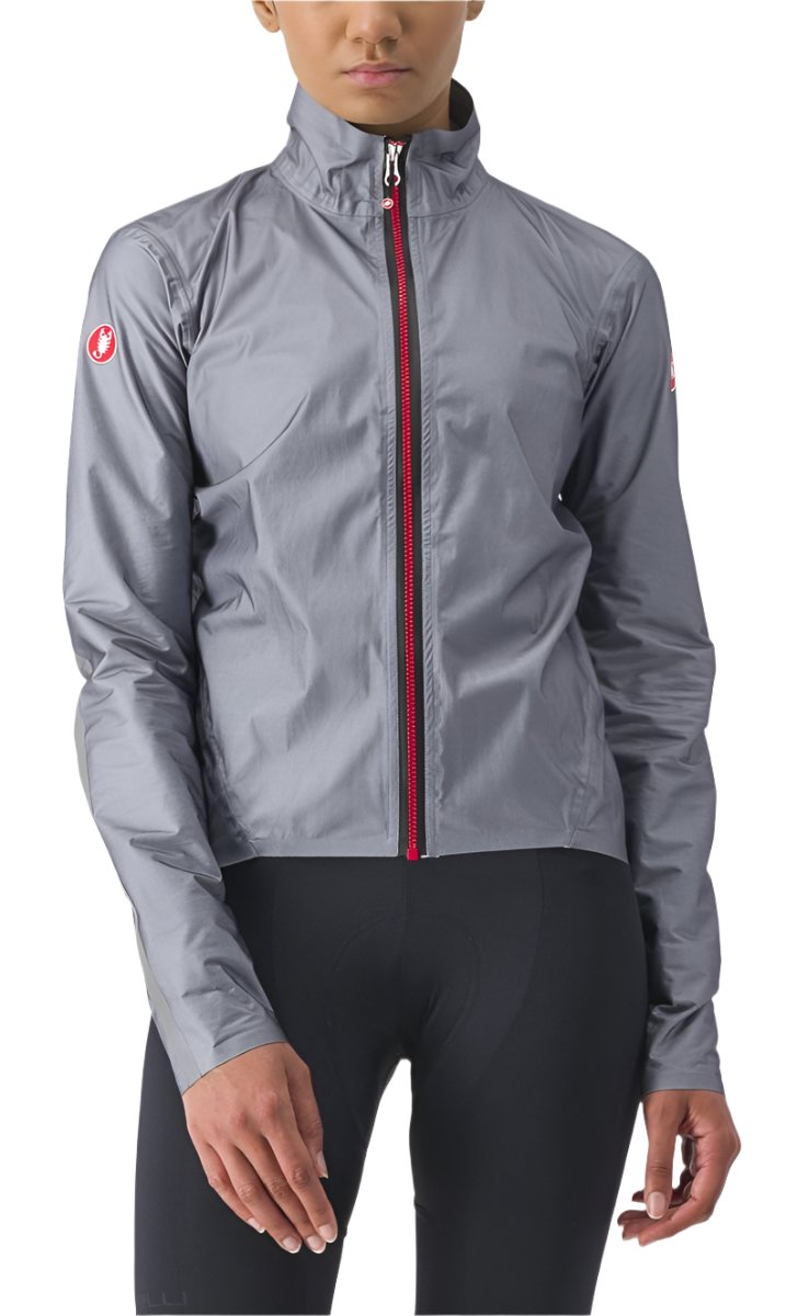 CASTELLI TEMPESTA LITE WOMENS JACKET GRAY FRONT