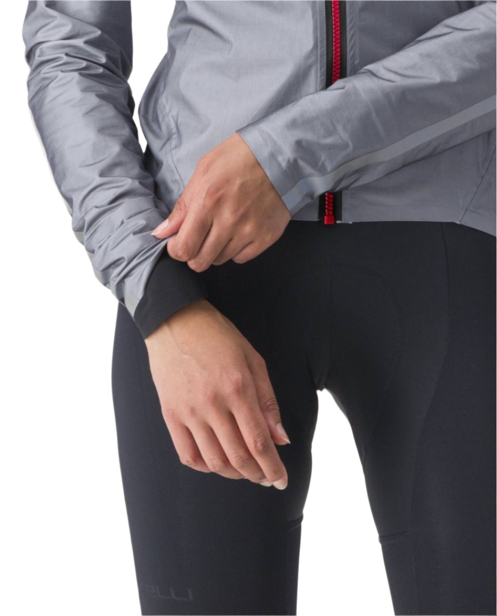 CASTELLI TEMPESTA LITE WOMENS JACKET GRAY SLEEVE